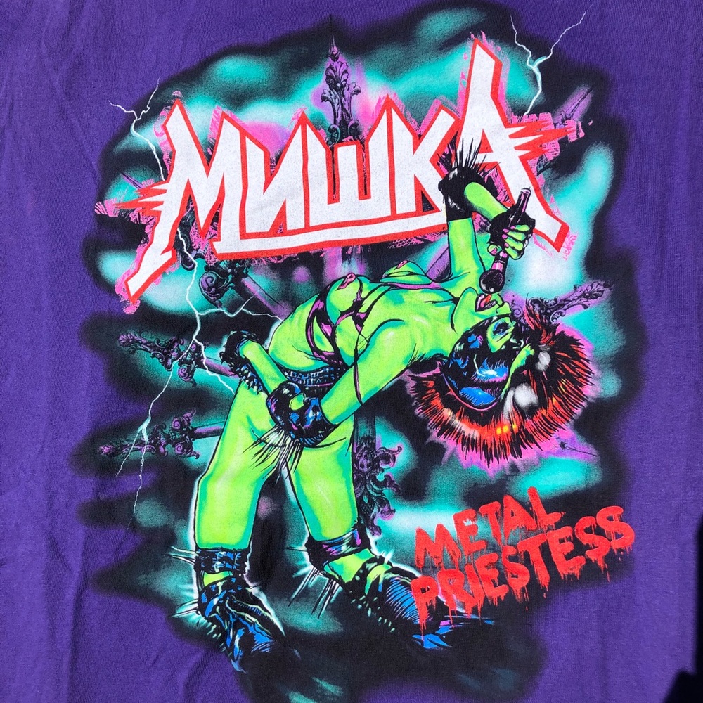 Purple Metal Mishka / Mnwka T-shirt